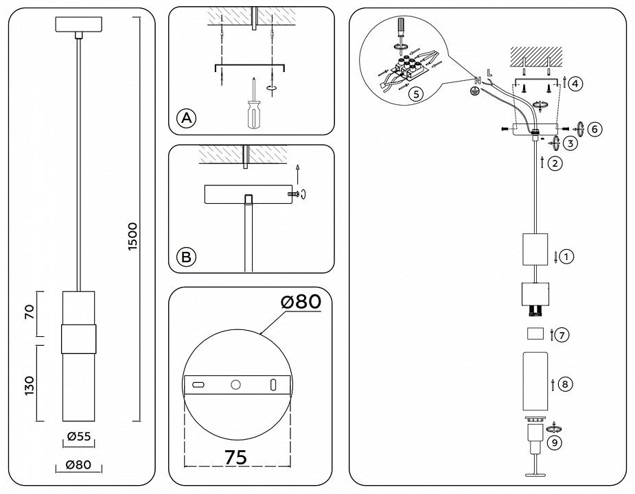 Подвесной светильник ambrella light lh lh55111