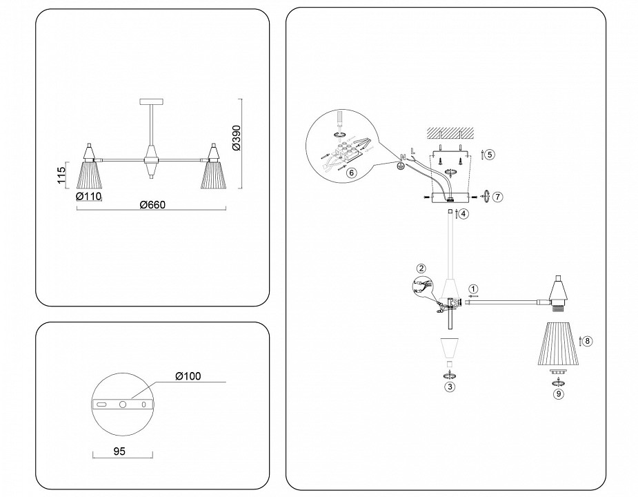 Люстра на штанге ambrella light lh lh58114