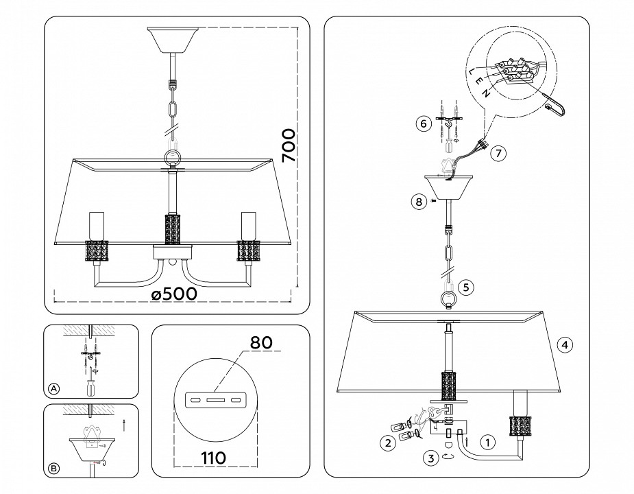 Подвесной светильник ambrella light high light lh71211