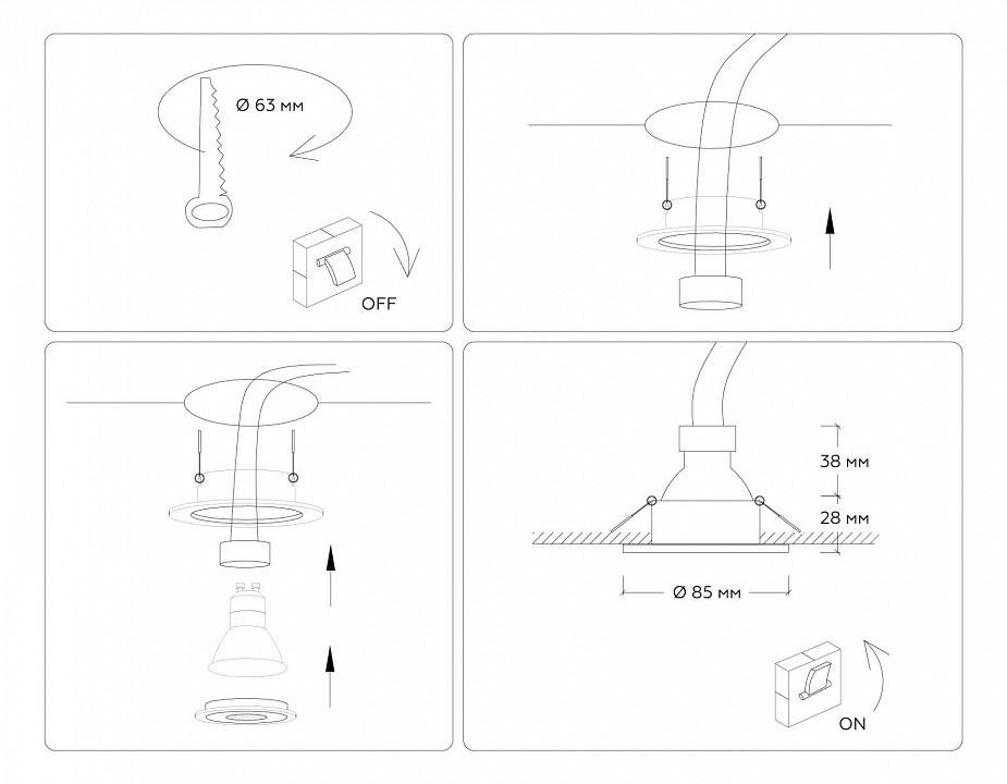Встраиваемый светильник ambrella light tn tn1151