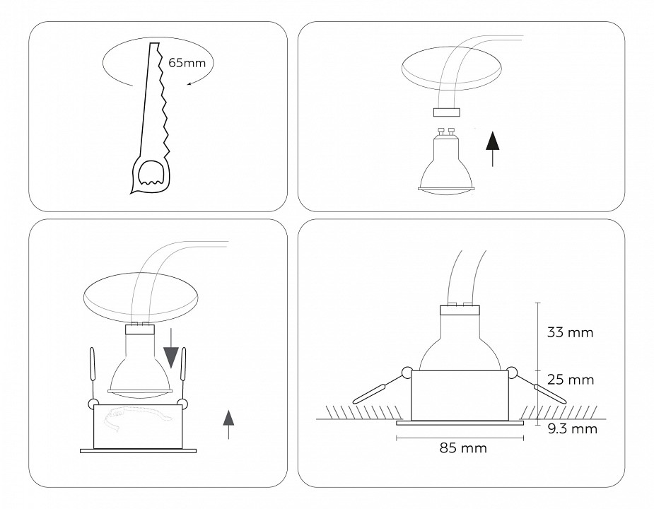 Встраиваемый светильник ambrella light tn tn1181