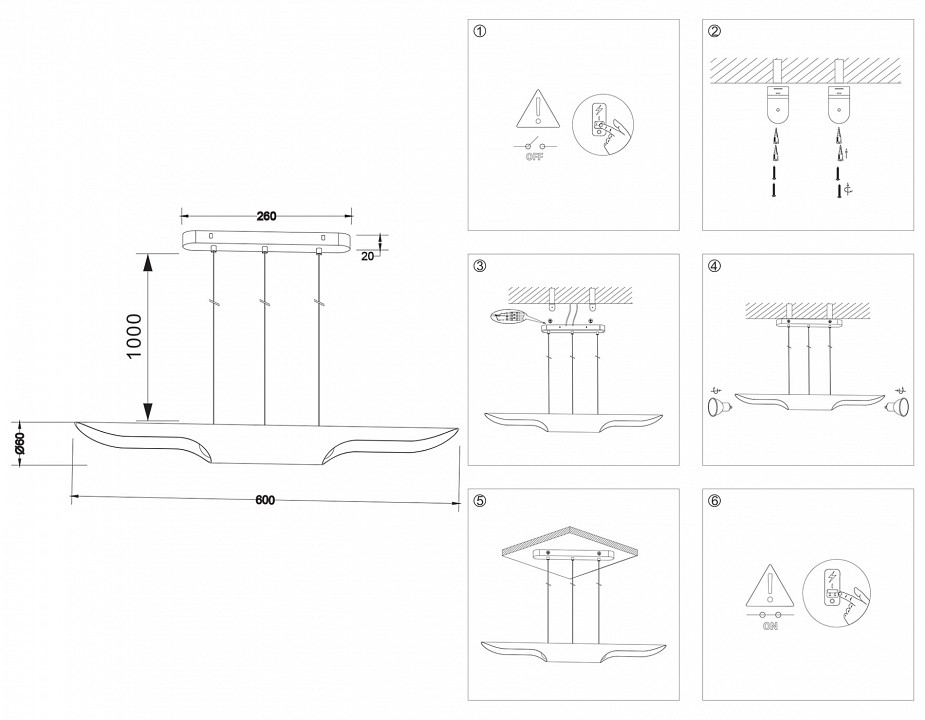 Подвесной светильник ambrella light tn tn5155