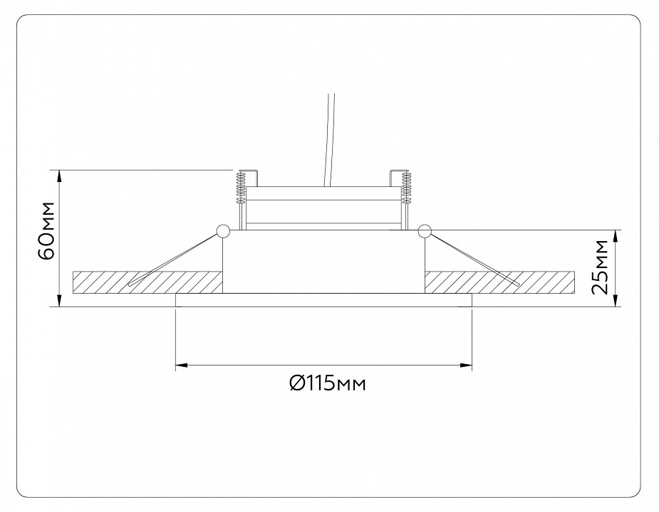 Встраиваемый светильник ambrella light tn tn52332