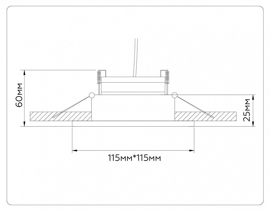 Встраиваемый светильник ambrella light tn tn52337