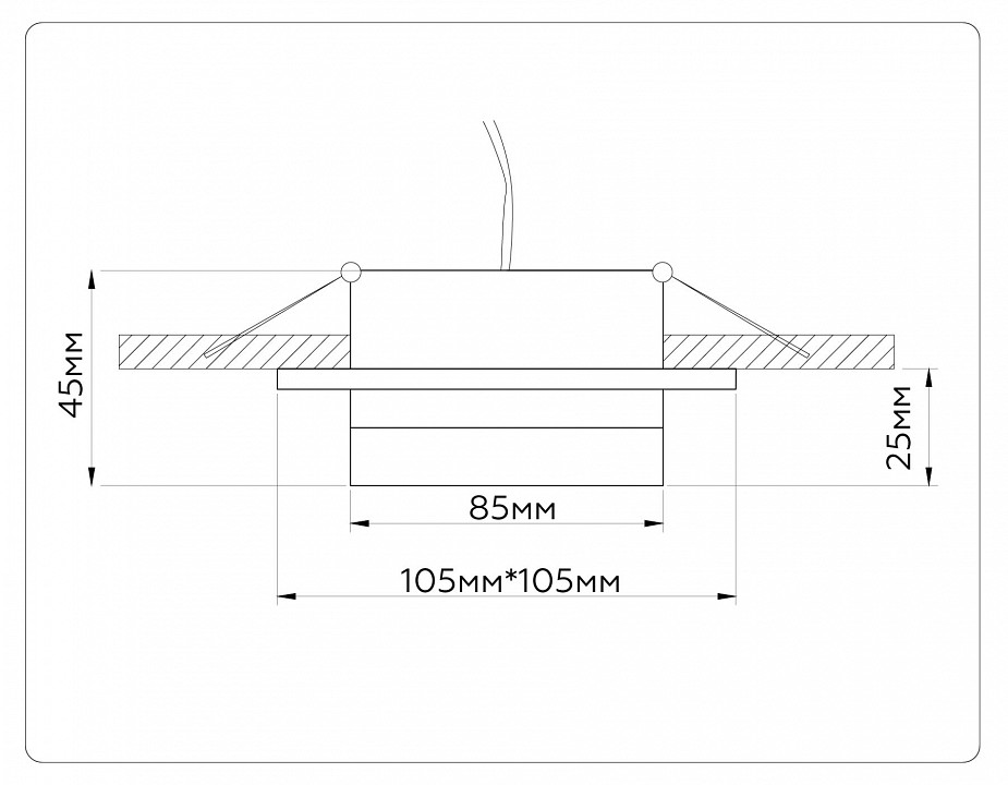 Встраиваемый светильник ambrella light tn tn52421