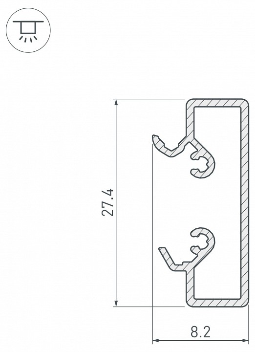 Профиль-держатель накладной arlight leds-on 015467