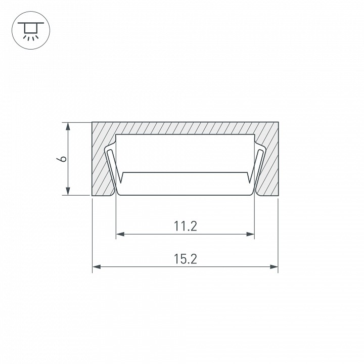Профиль arlight mic-2000 anod black 019487