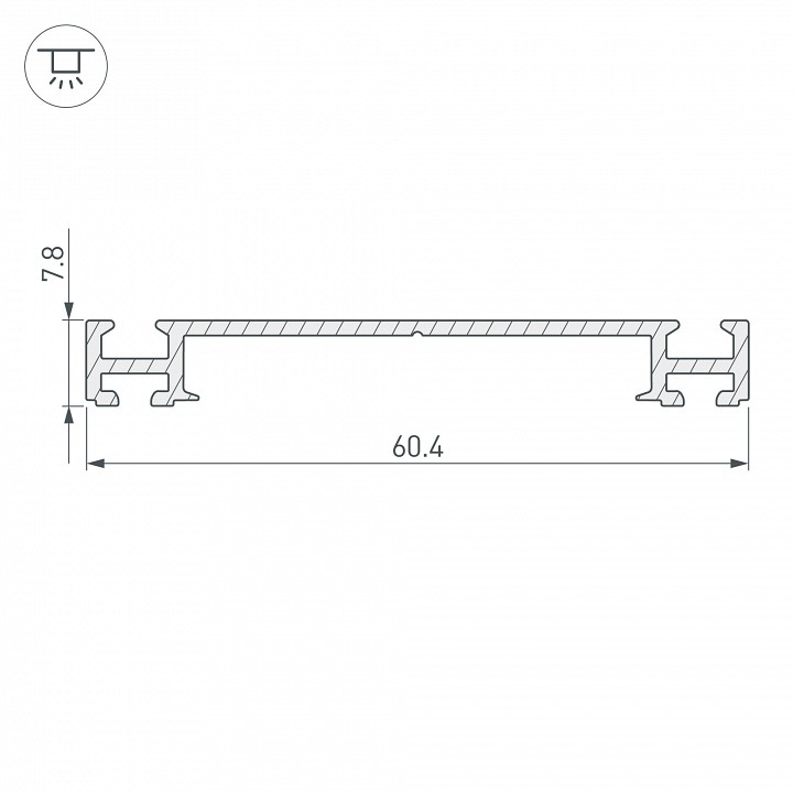 Крепеж arlight phs-3x-base-h7.8-2000 anod 019870