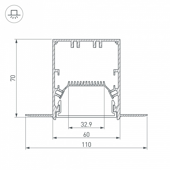 Профиль встраиваемый arlight fantom 027161