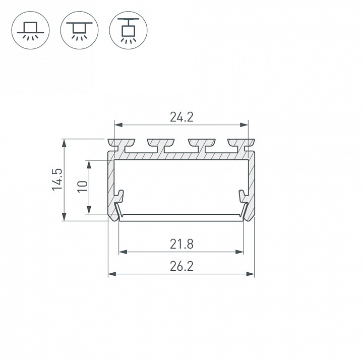 Профиль универсальный arlight pls-lock 027737