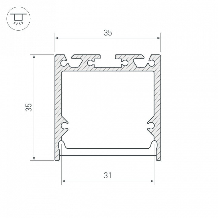 Короб универсальный arlight sl-line 027986