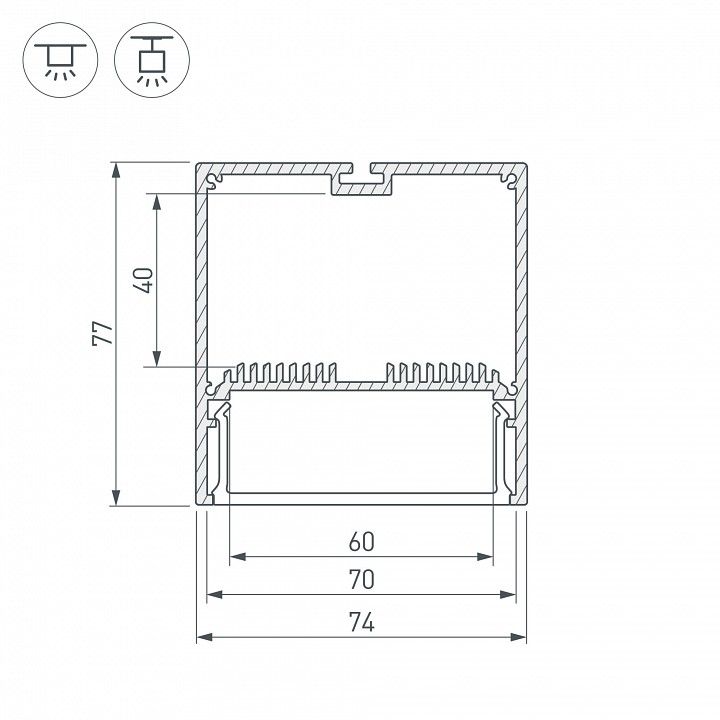 Короб универсальный arlight sl-line 027991