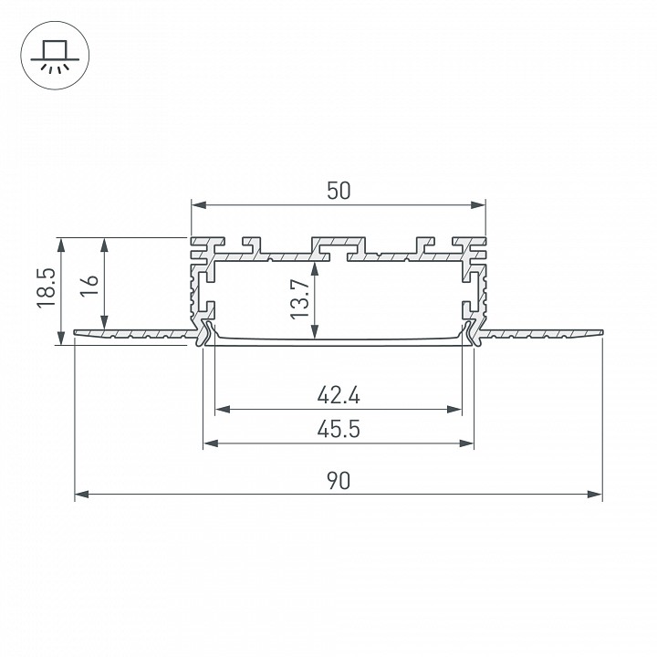 Профиль встраиваемый arlight klus-power 028917
