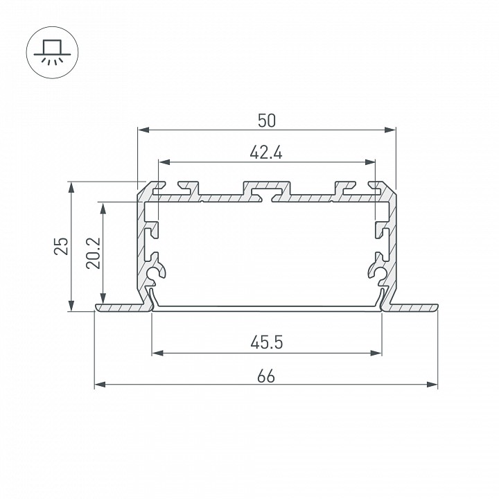 Профиль встраиваемый arlight klus-power 028919