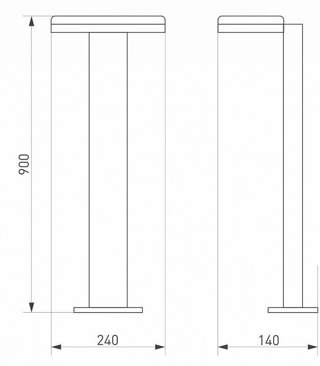 Наземный высокий светильник arlight tent 029978
