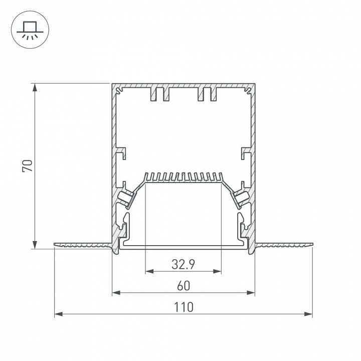 Соединитель угловой t-образный накладной arlight s-lux 030133