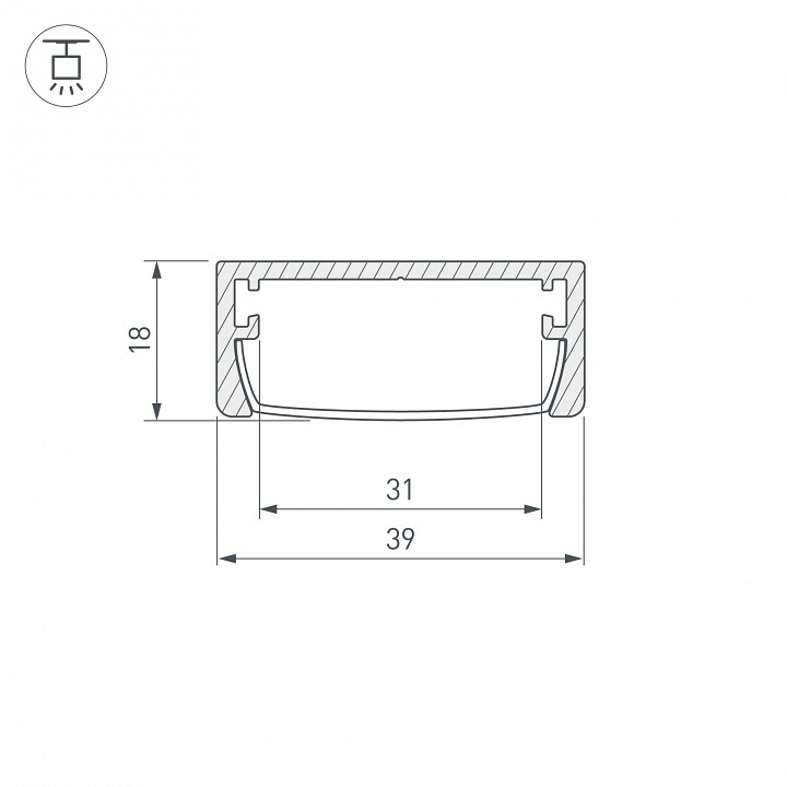 Профиль универсальный arlight arh-wide 030982