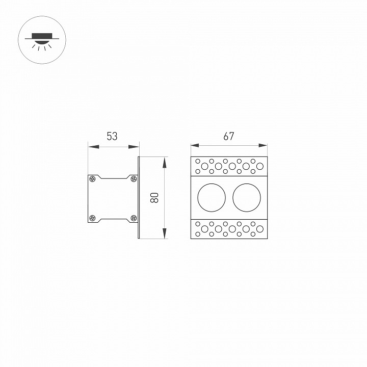 Встраиваемый светильник arlight orient 032228