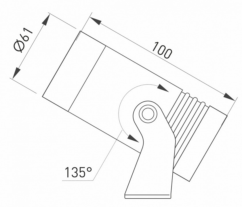 Настенно-потолочный прожектор arlight ray 032557