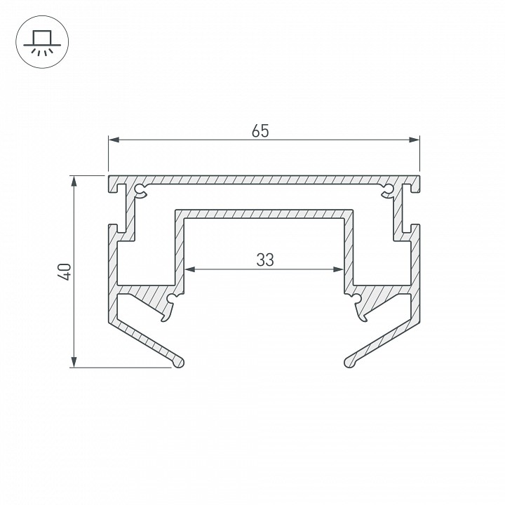 Профиль-держатель arlight lgd-stretch-4tr 033090