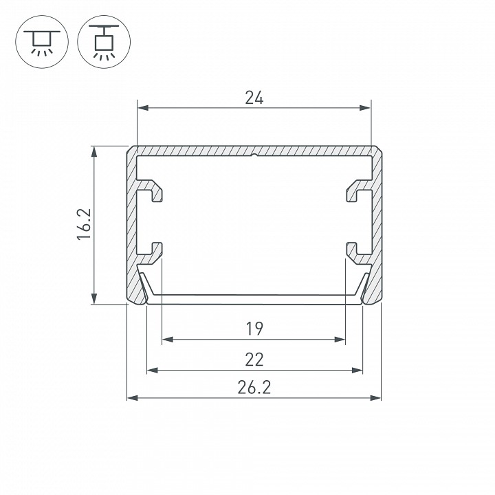 Профиль универсальный arlight pls-lock 033295