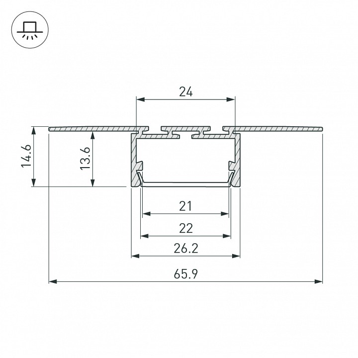 Профиль встраиваемый arlight pls-lock 033688