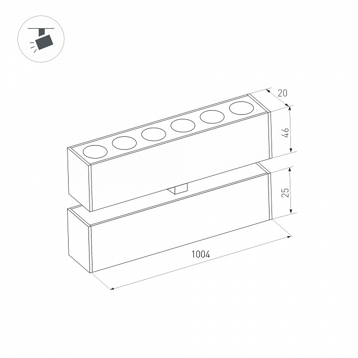 Накладной светильник arlight mag-25 034232