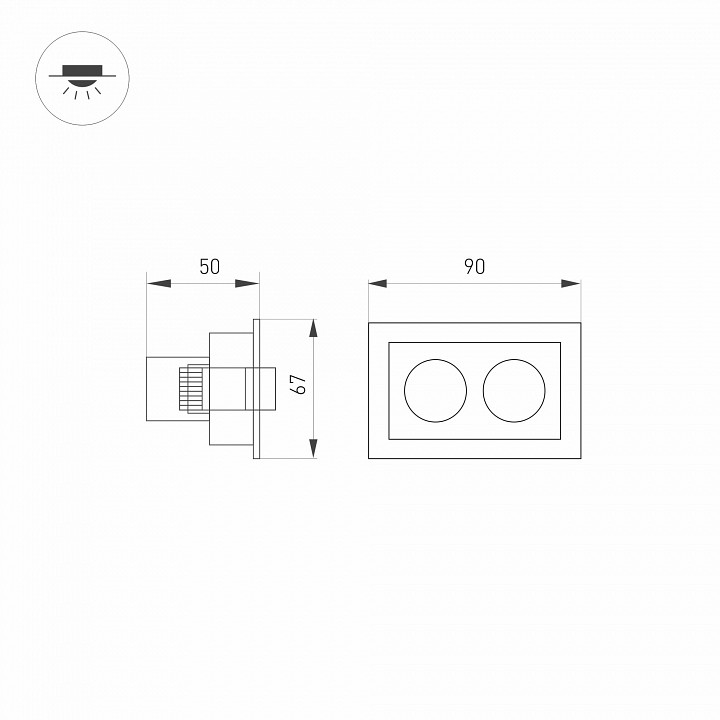 Встраиваемый светильник arlight orient 034876