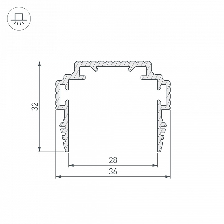 Профиль-держатель встраиваемый arlight pls 035011
