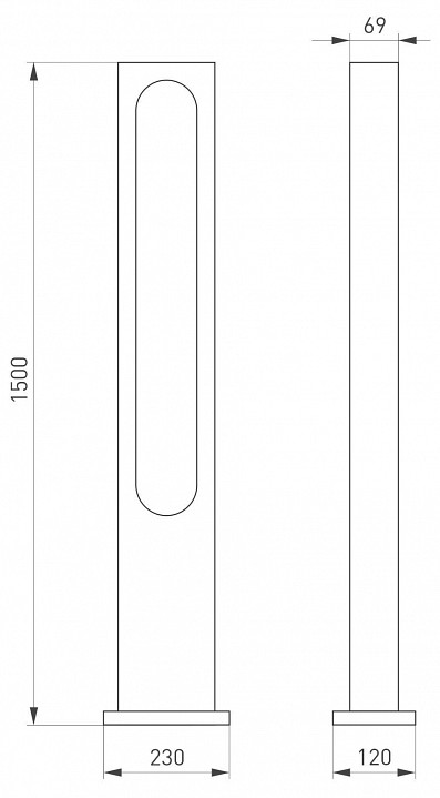 Наземный высокий светильник arlight muse 035395