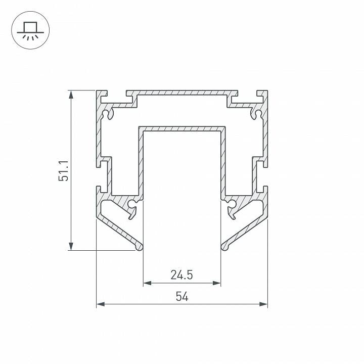 Профиль-держатель arlight mag-25 035719
