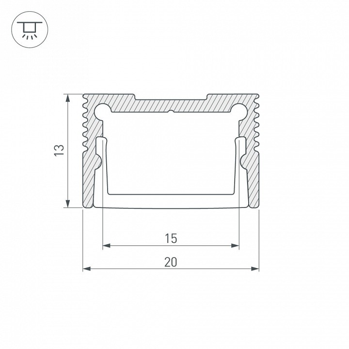 Профиль накладной arlight sl-slim 036036