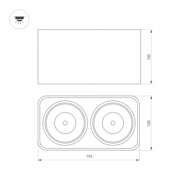 Накладной светильник arlight cubus 036056