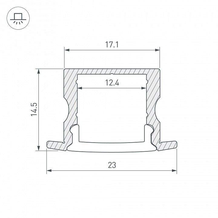 Профиль встраиваемый arlight arh-line 036327