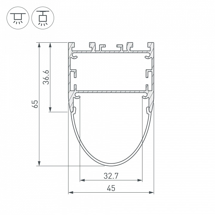 Профиль универсальный arlight arh-line 036347