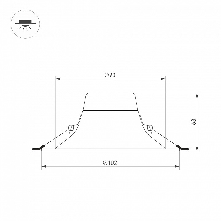 Встраиваемый светильник arlight blizzard 036578