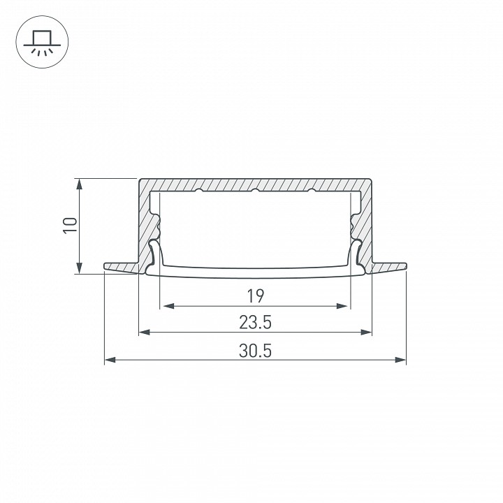 Короб встраиваемый arlight arh-wide 036769