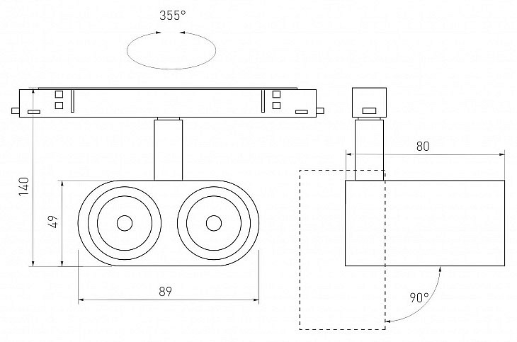 Светильник на штанге arlight mag-orient 037037