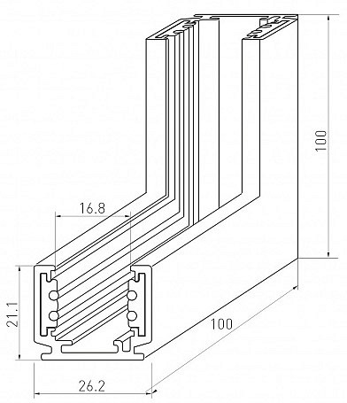 Соединитель угловой внутренний для треков накладных arlight mag-orient 37325