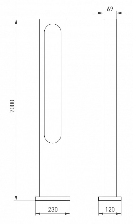 Наземный высокий светильник arlight muse 037522