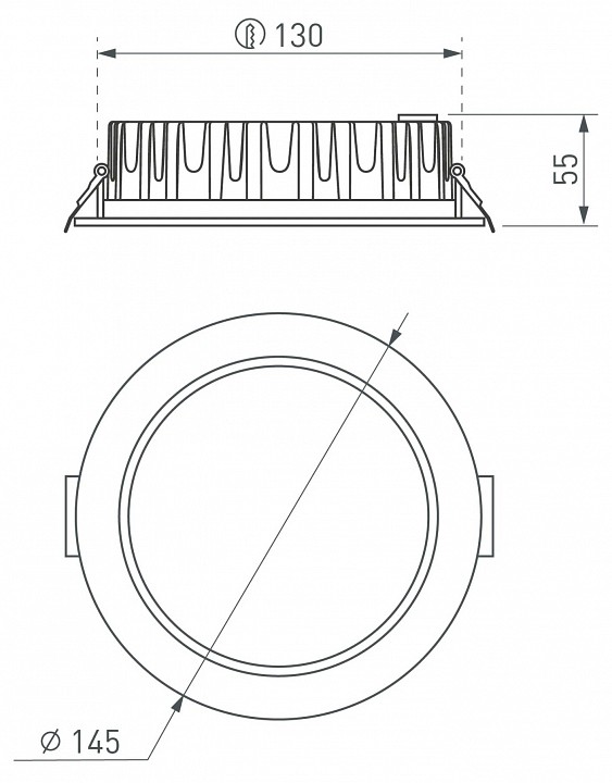 Встраиваемый светильник arlight foggy 039062