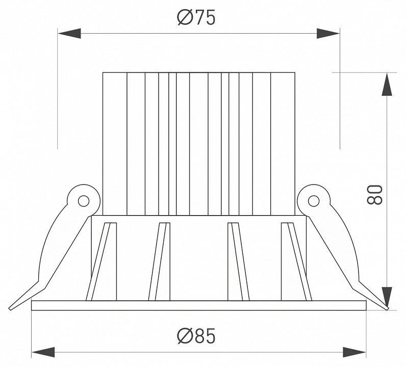 Встраиваемый светильник arlight atoll 039066