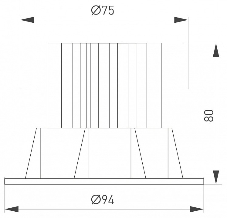Встраиваемый светильник arlight atoll 039067