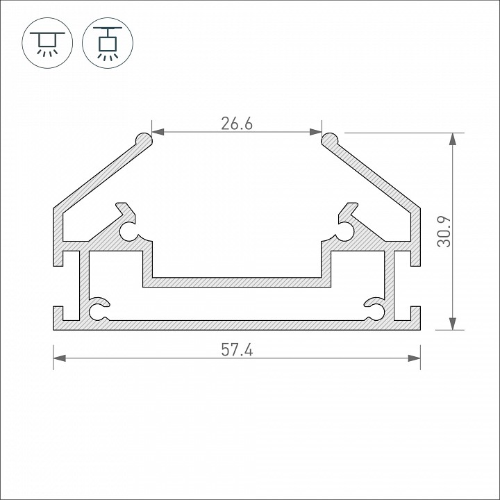 Профиль-держатель arlight mag-orient 039173