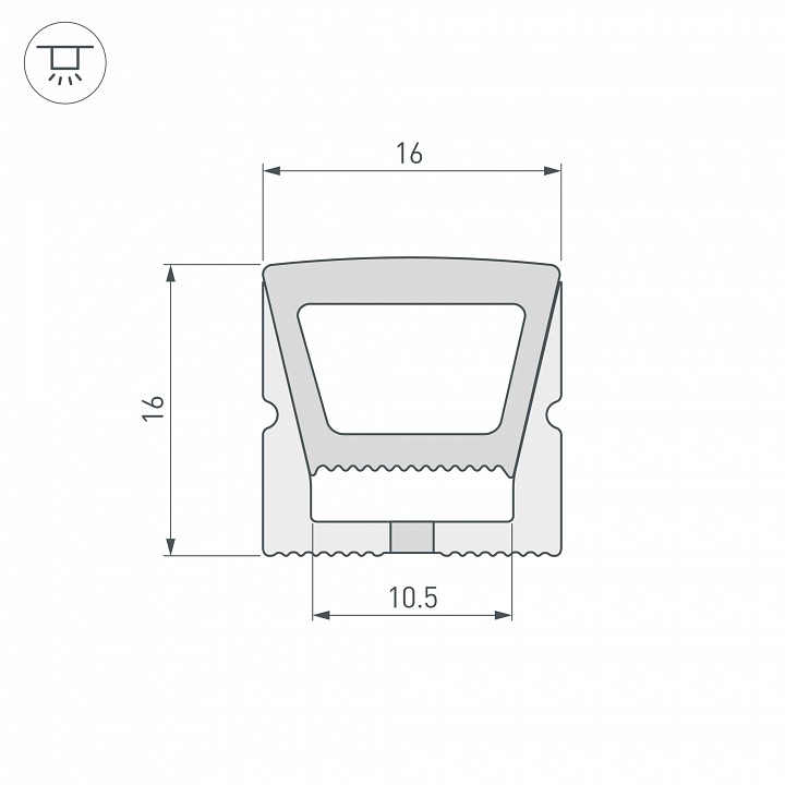 Короб накладной гибкий arlight wph 040270