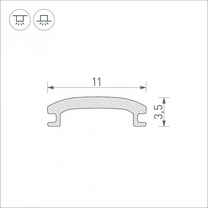 Рассеиватель arlight stretch 040644