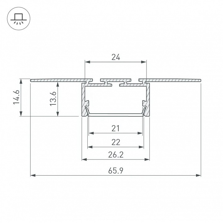 Профиль встраиваемый arlight pls-lock 042807