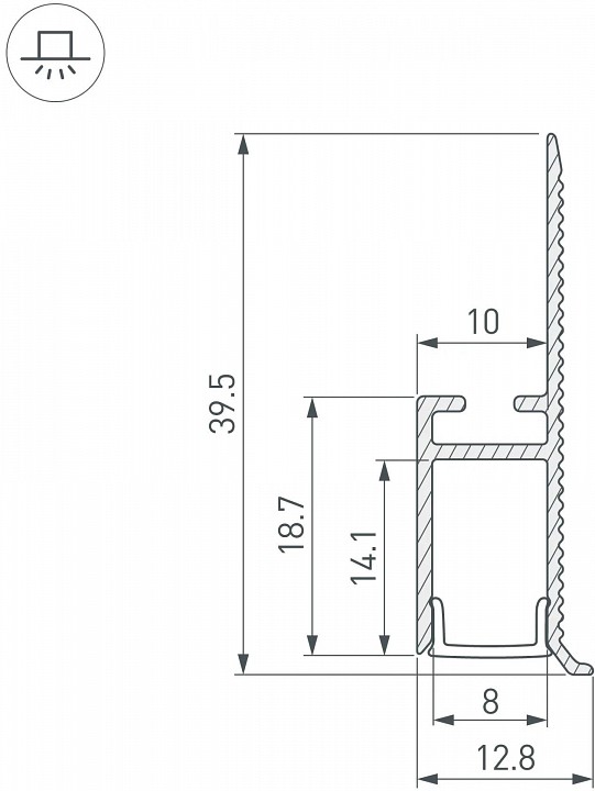 Профиль встраиваемый arlight fantom-bent 043692