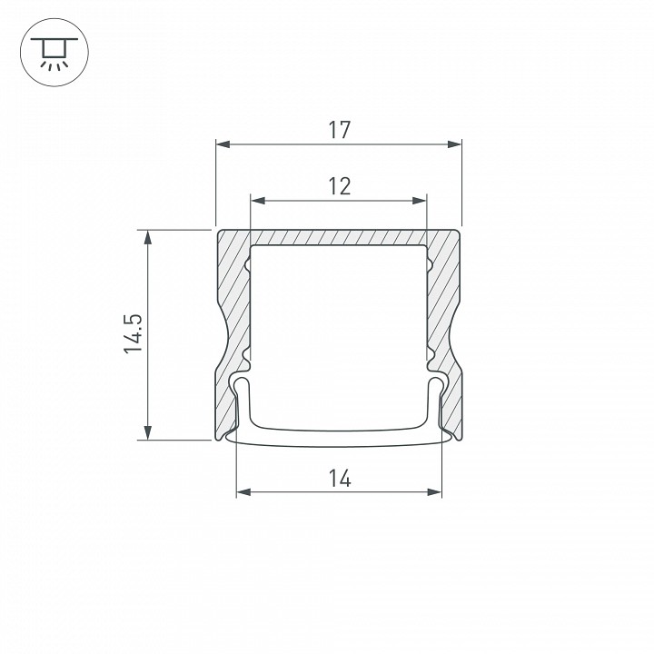 Профиль универсальный arlight arh-line 044262