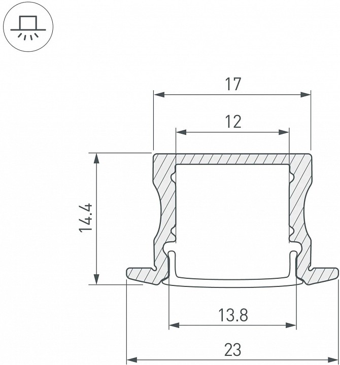 Профиль встраиваемый arlight arh-line 044278